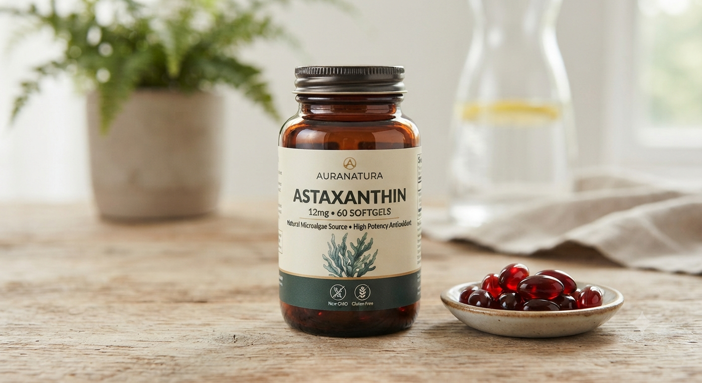 Astaxanthin 12mg Antioxidants Supplement – Natural Microalgae Source