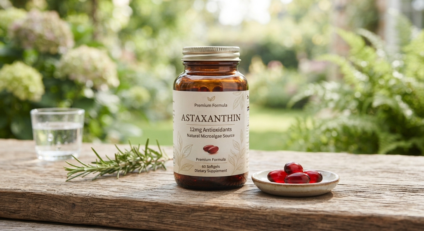 Astaxanthin 12mg Antioxidants Supplement – Natural Microalgae Source