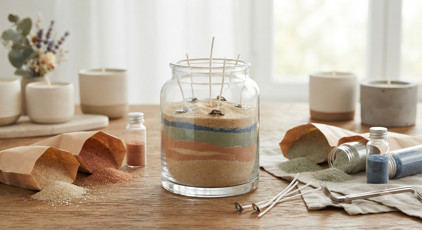 Aufien Candle Sand with Wicks