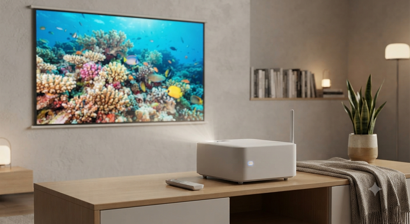 NISOO Smart Projector with WiFi and Bluetooth