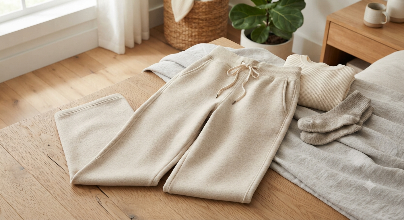 Women’s Wide Leg Sweatpants Fleece Baggy Sweat Pants with Pockets