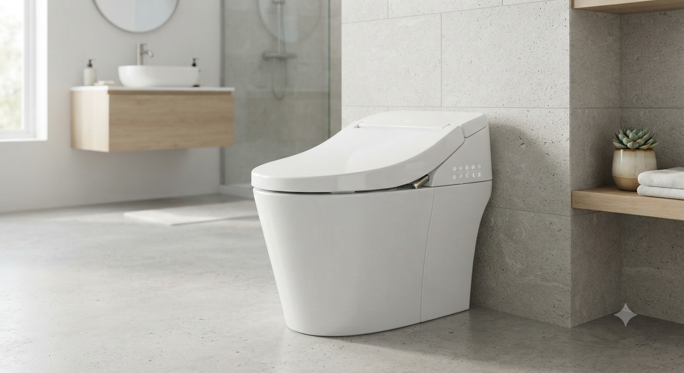 Smart Toilet with Bidet Built in