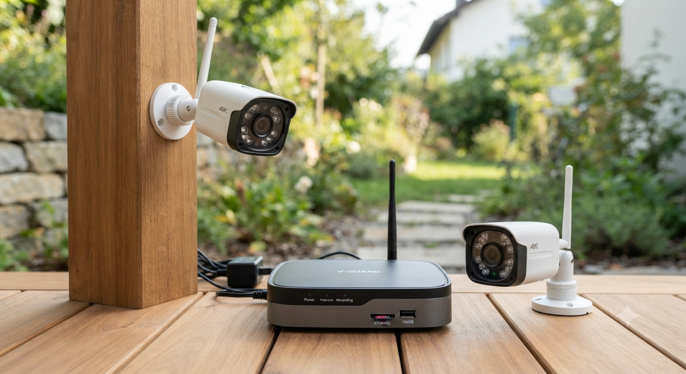 4K Security Cameras Wireless Outdoor with local storage Base