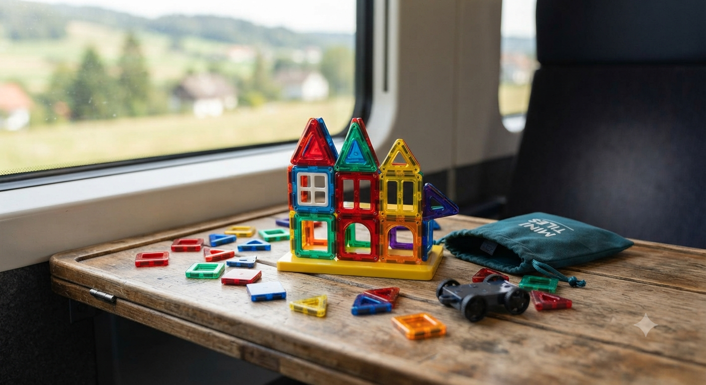 Mini Magnetic Tiles Travel Toddler Toys