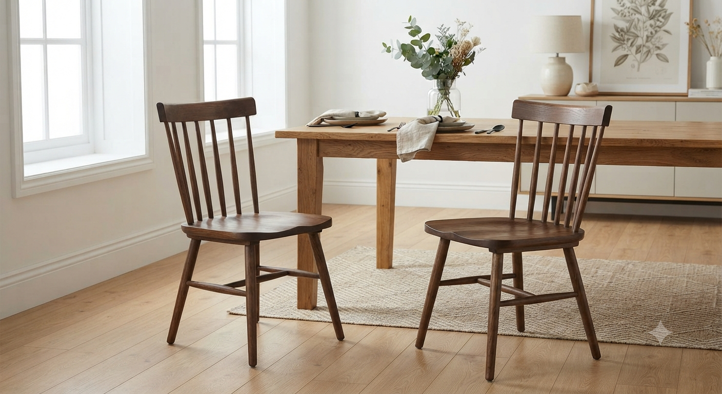 MALOL Wooden Dining Chairs Set of 2,