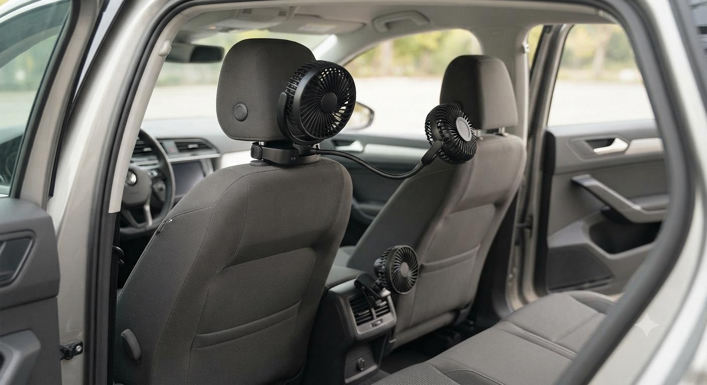 Car Seat Fan for Driver & Backseat