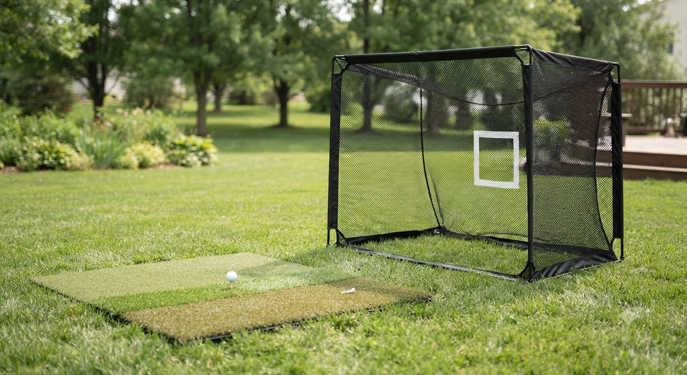 SAUS - Golf Net with Practice Mat