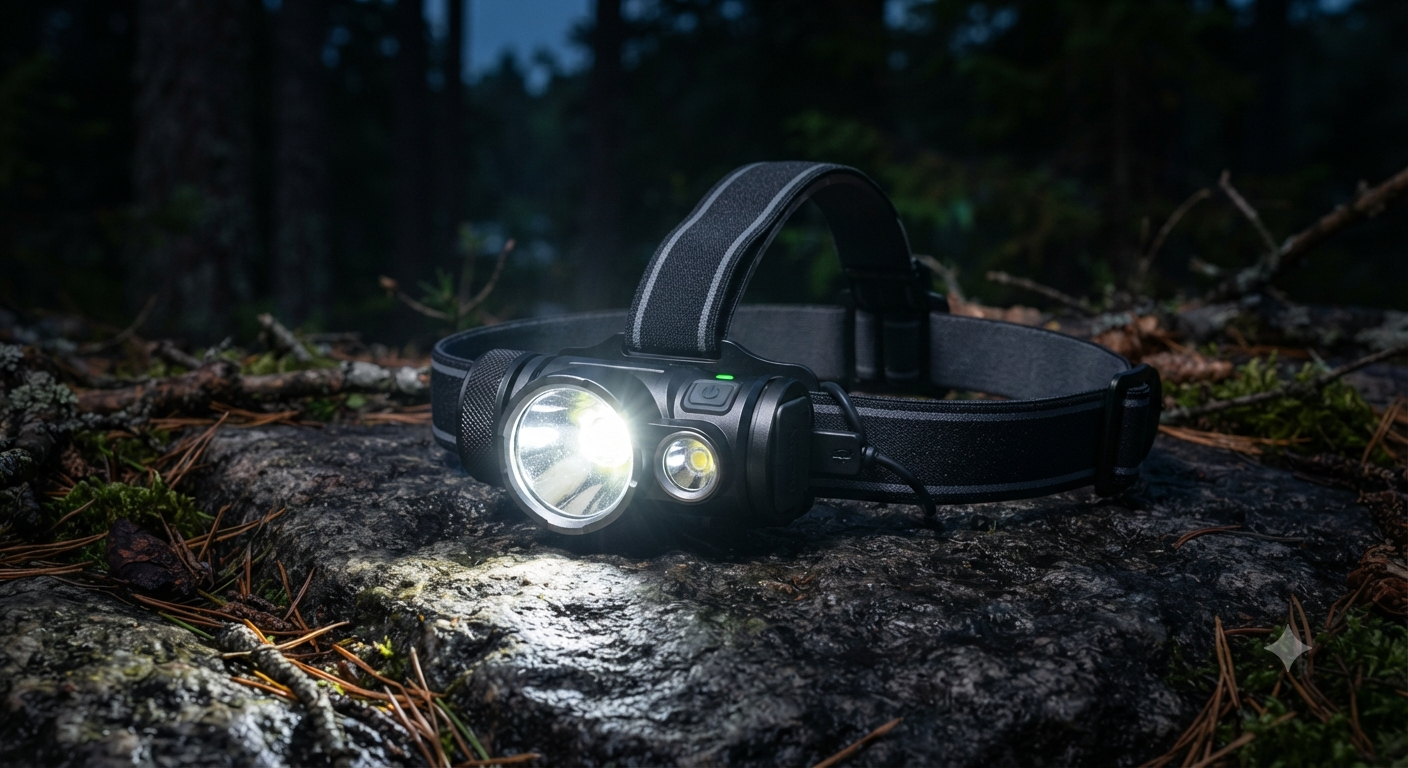 Rechargeable Headlamp Super Bright, High Lumen LED Head Lamp