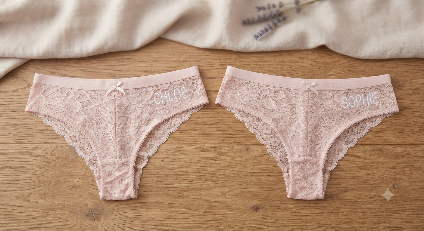 IASKOWP 2-Pack Personalized Thongs With Names