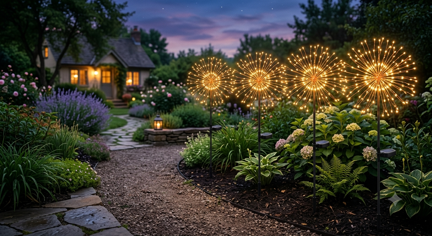 4 Pack Solar Firework Lights