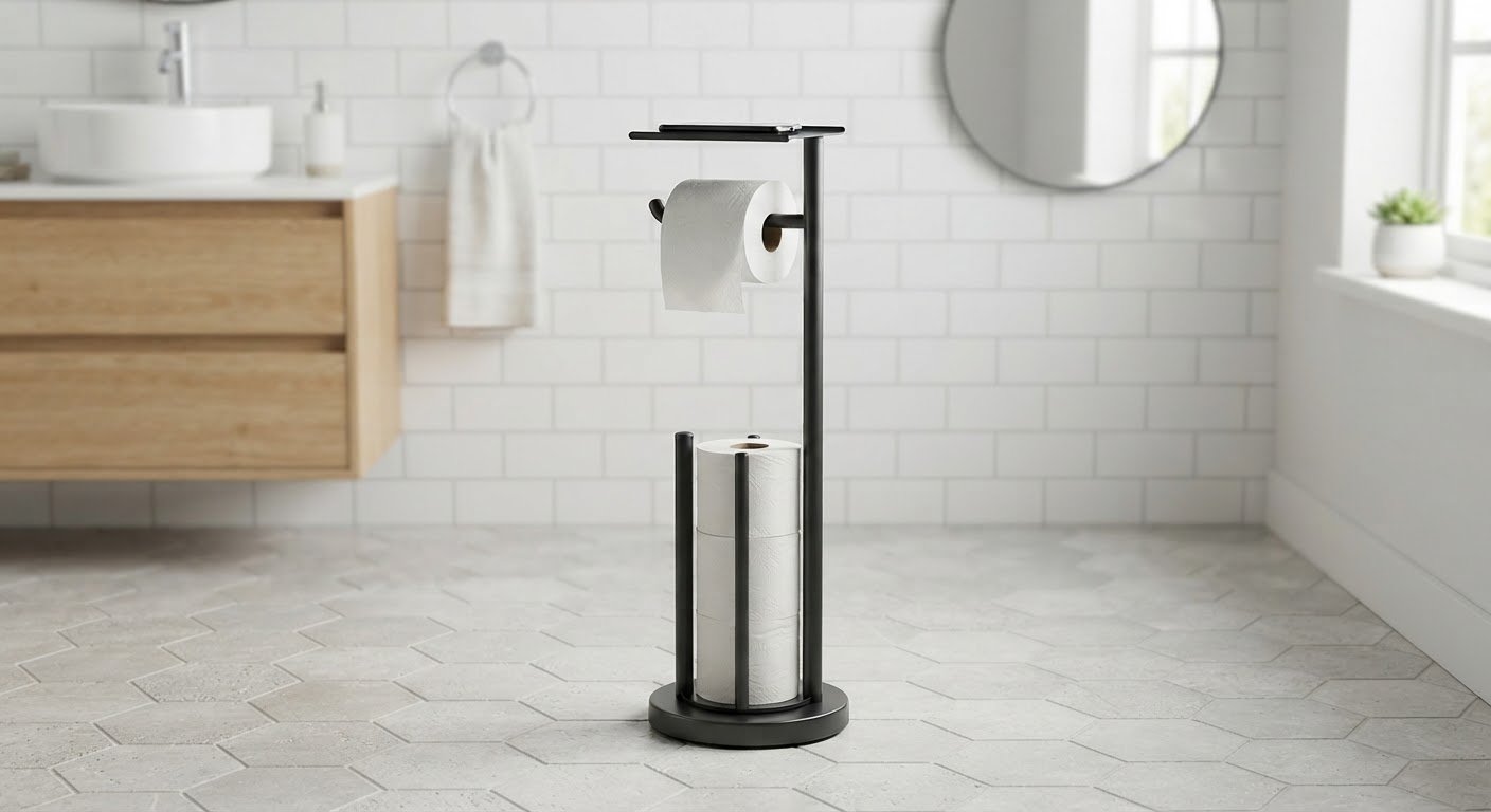 Toilet Paper Holder Stand with Dispenser