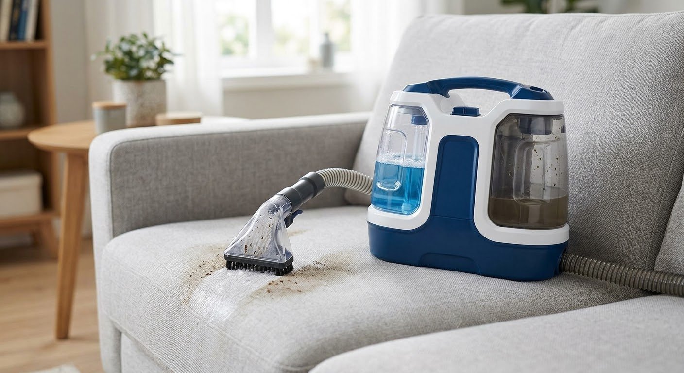 Wet Vacuum Upholstery Cleaner Device