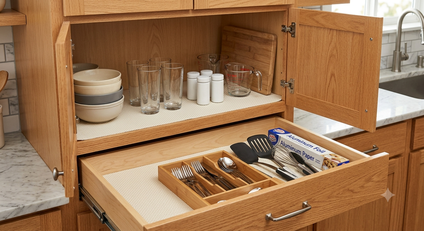 Drawer and Shelf Liner for Kitchen Cabinet