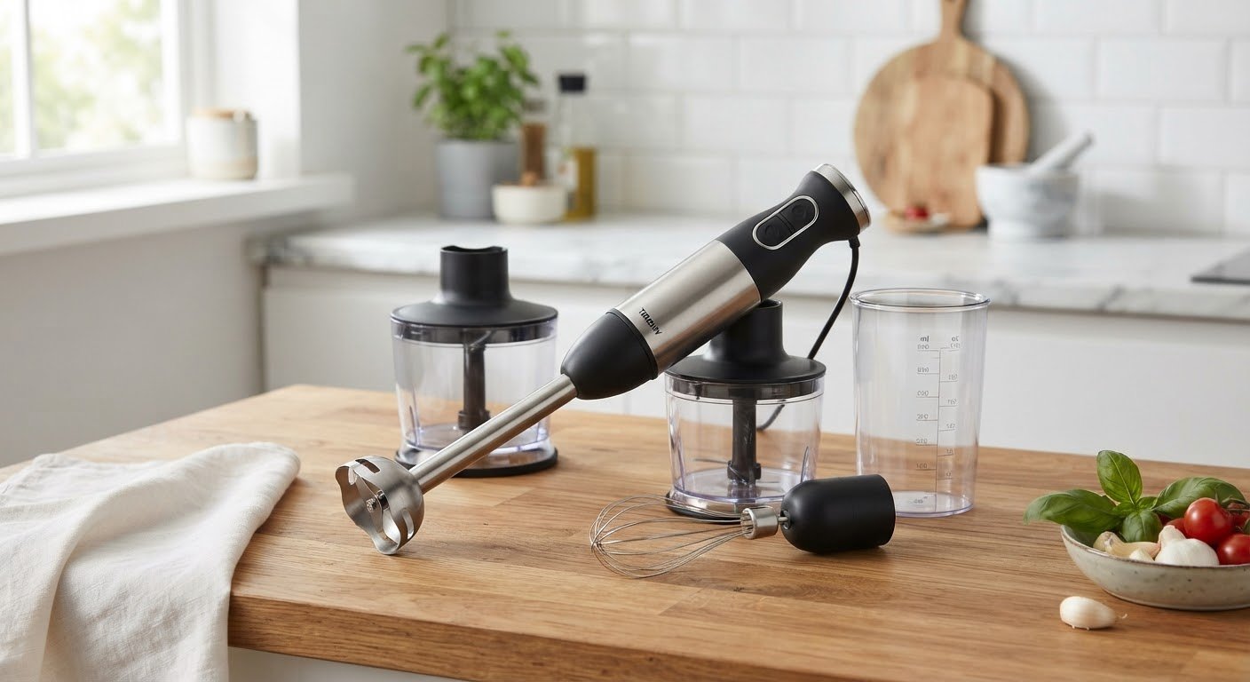 Turelar Immersion Blender Handheld Corded Hand Blenders Set 1100W