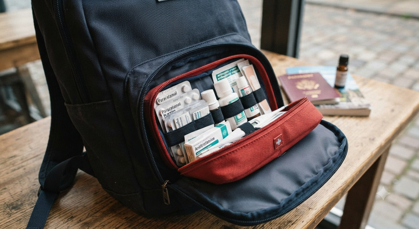 Practical travel pharmacy in pocket