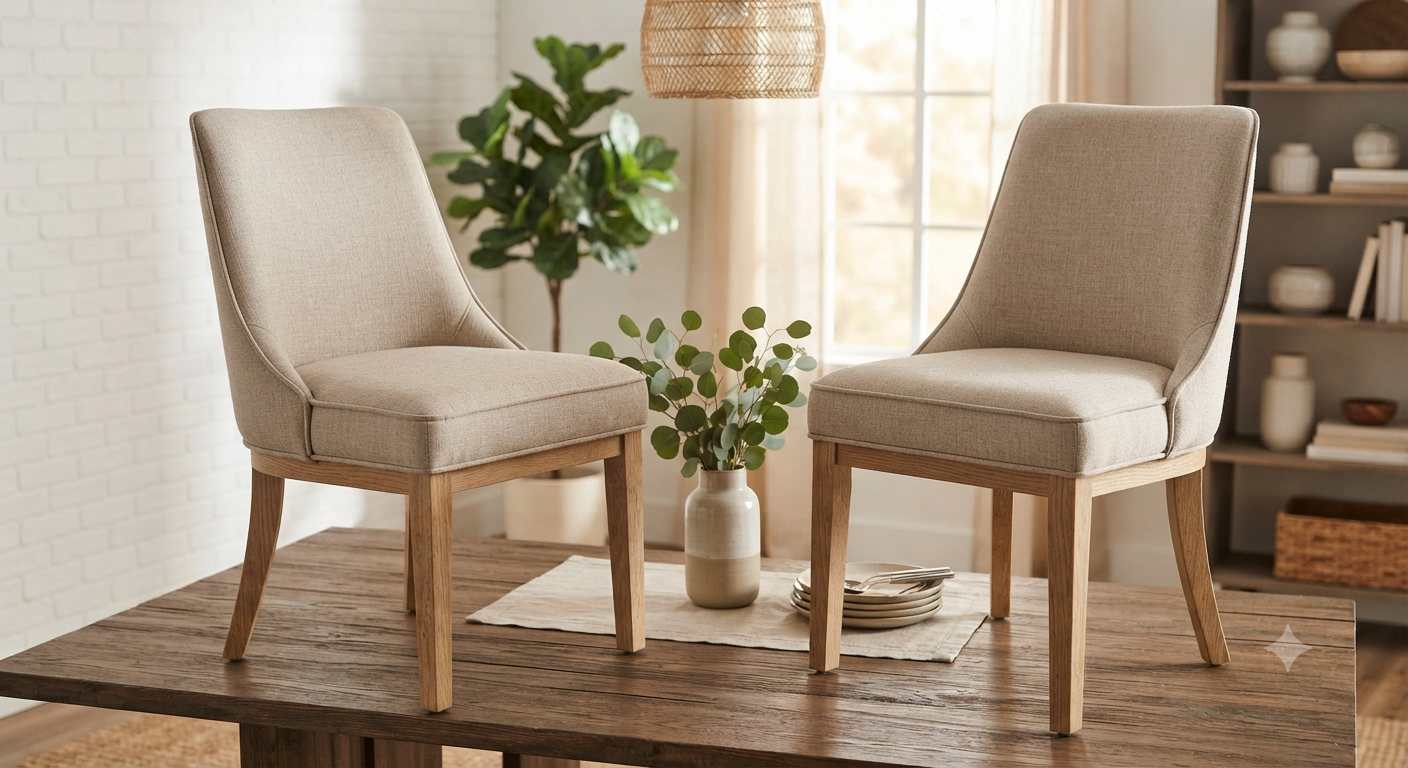 Upholstered Dining Chairs Set of 2