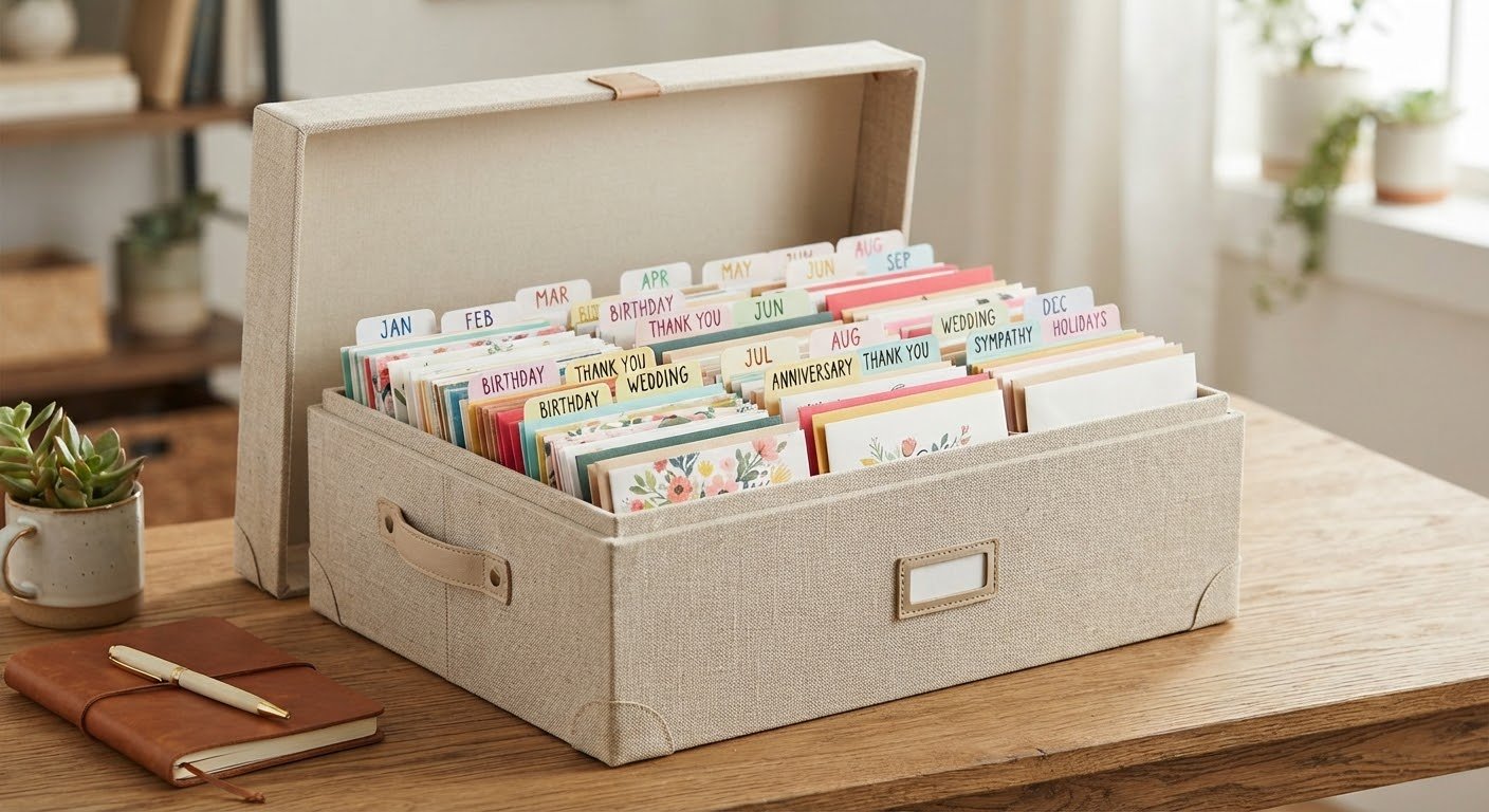 Vienrose Greeting Card Organizer Box