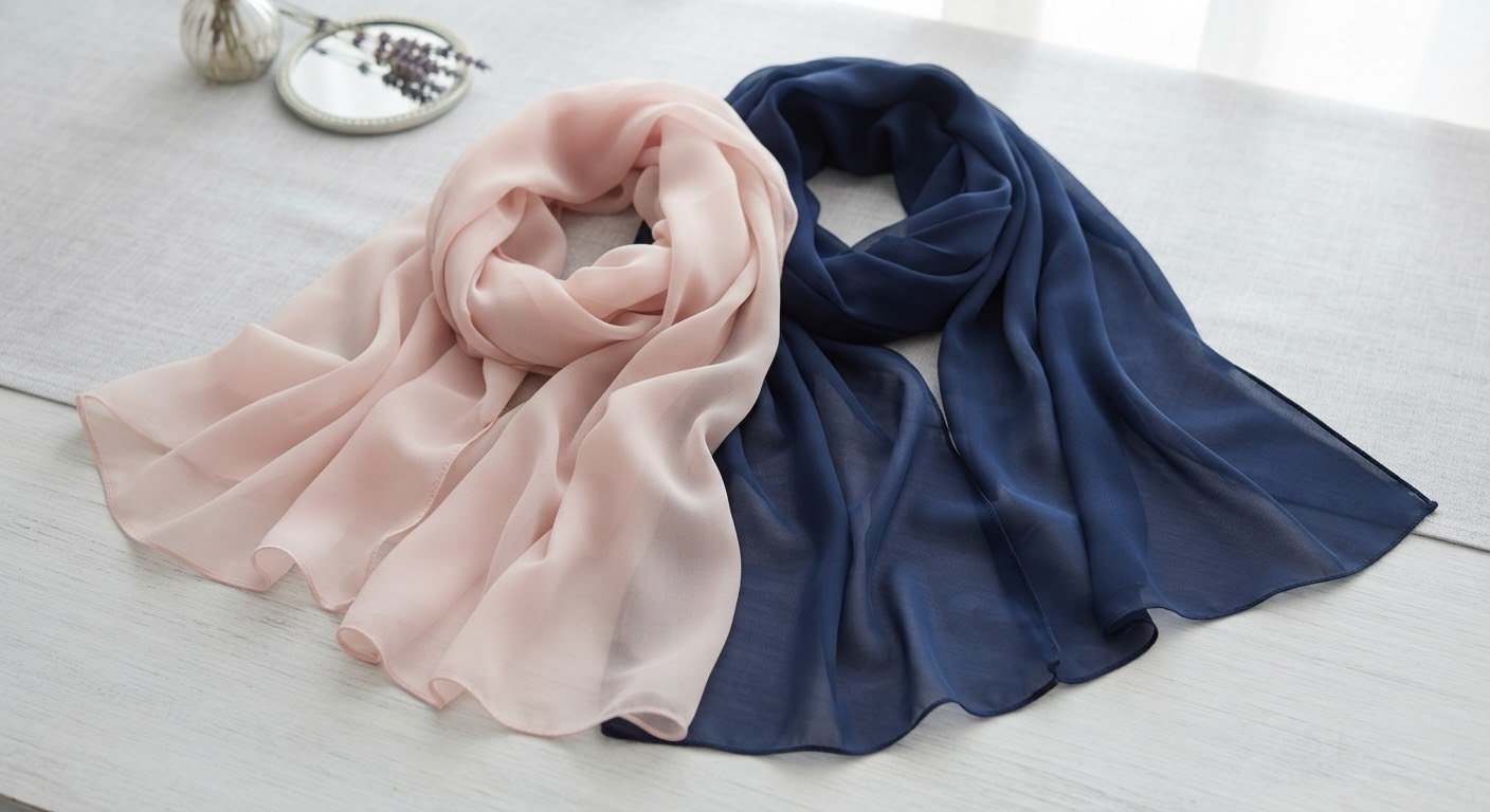 2pcs Women's Chiffon Shawls and Wraps