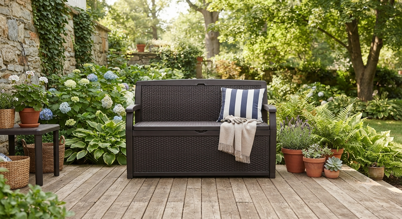 Outdoor Bench Storage Deck Box