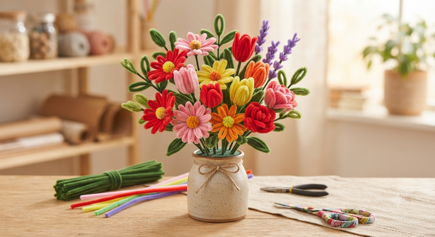 pipe cleaner flower set