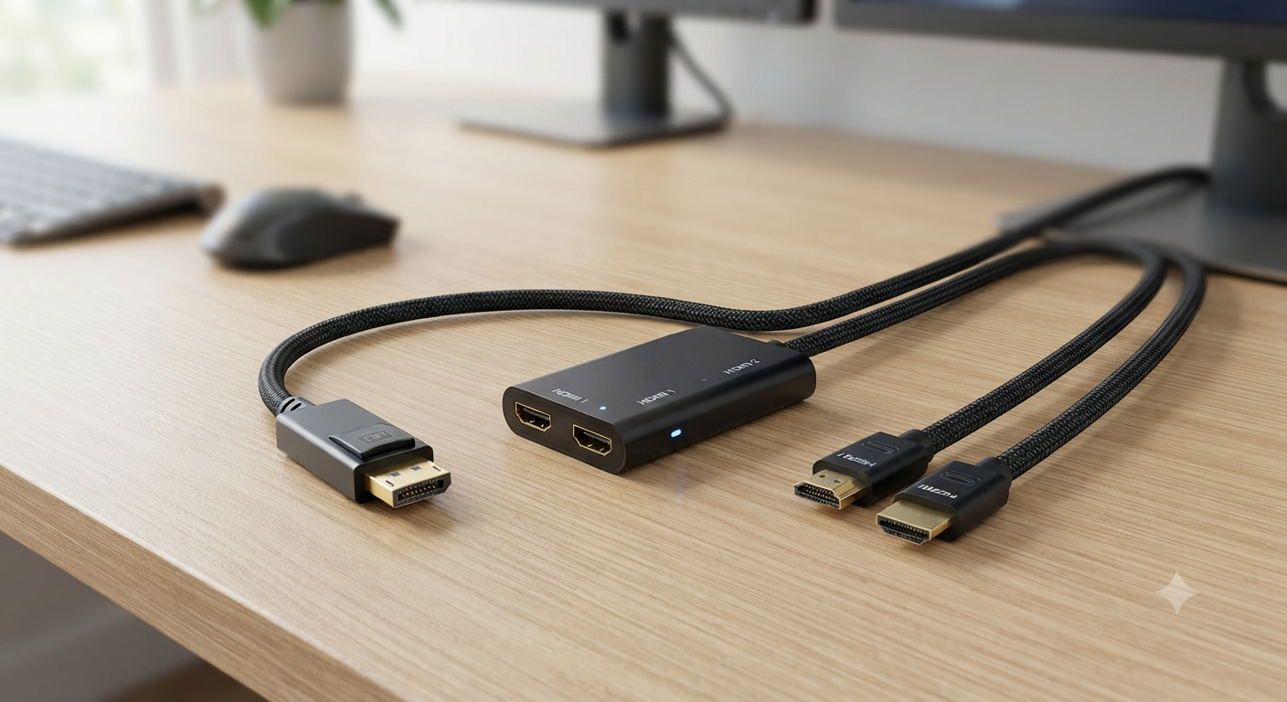 DisplayPort to Dual HDMI Adapter