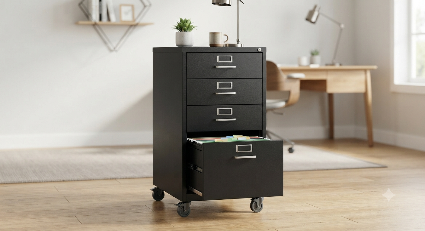 5-Drawer File Cabinet with Wheels