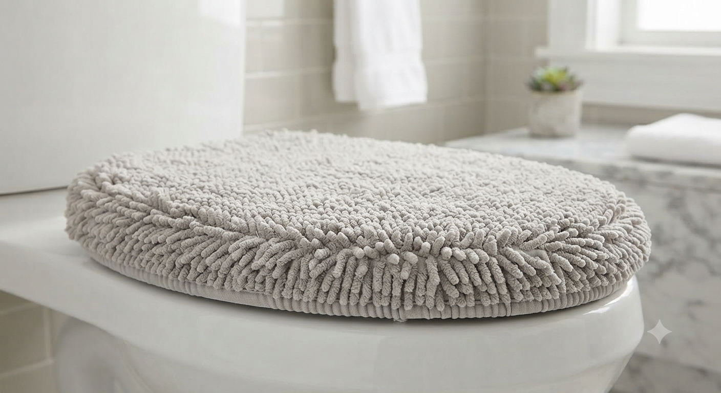 Microfiber Toilet Lid Cove