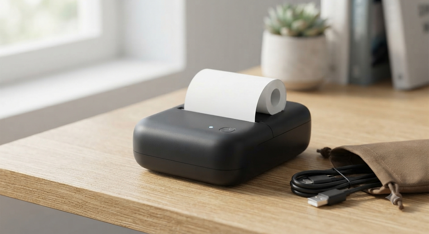 Impresora Portátil, Impresora Térmica Bluetooth de Viaje