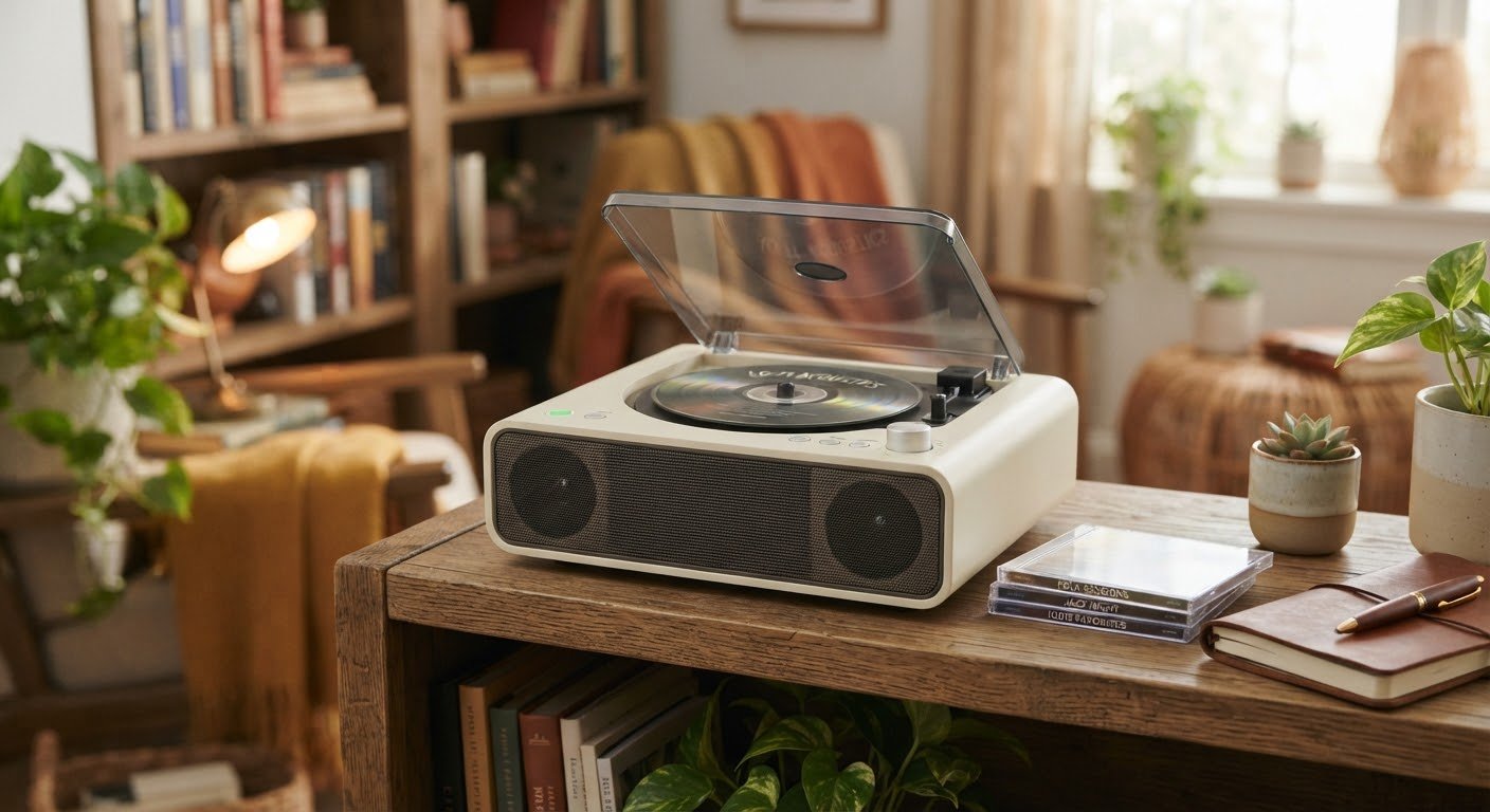 Portable CD Player Bluetooth with Speakers