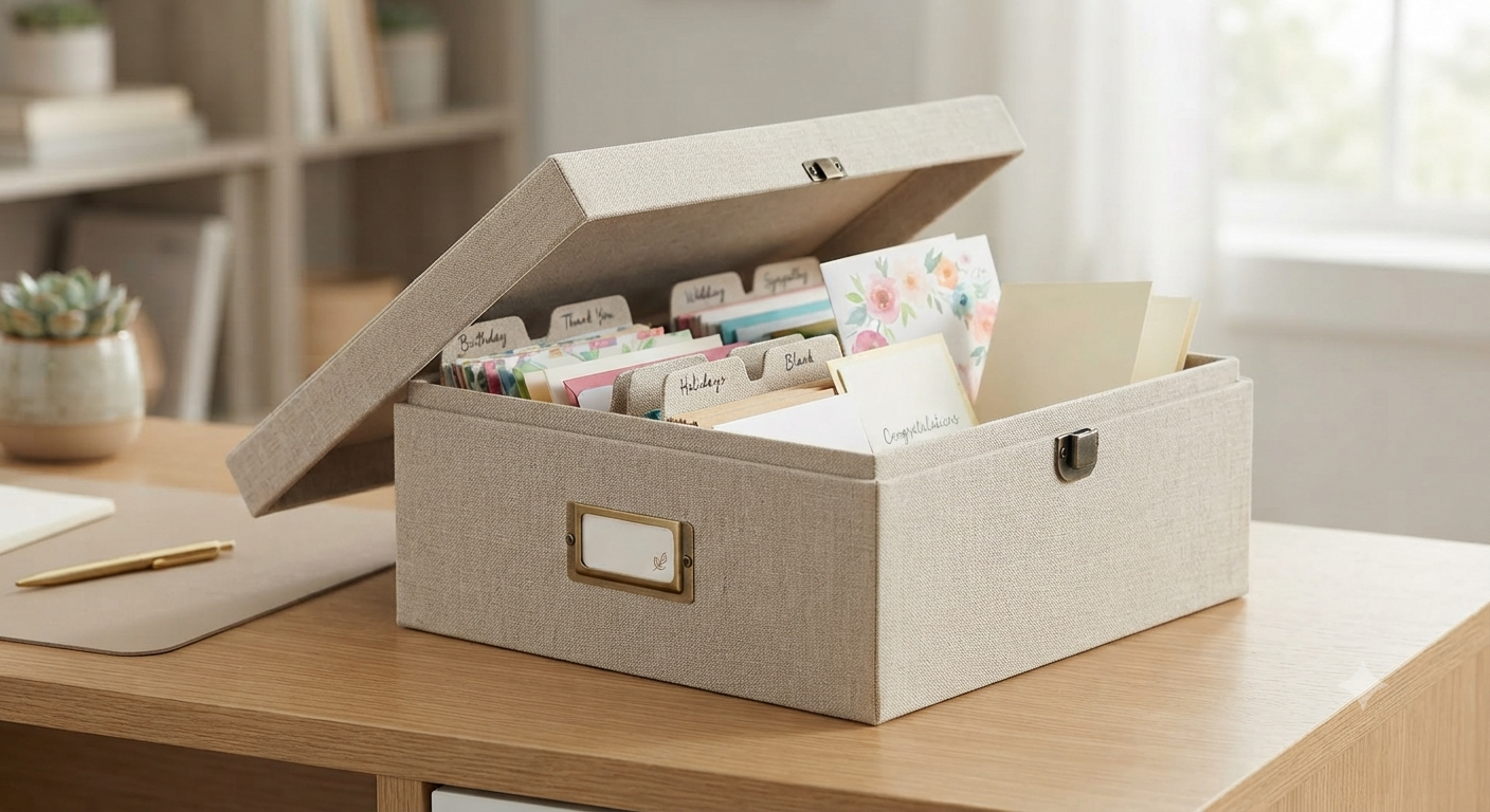 Vienrose Greeting Card Organizer Box