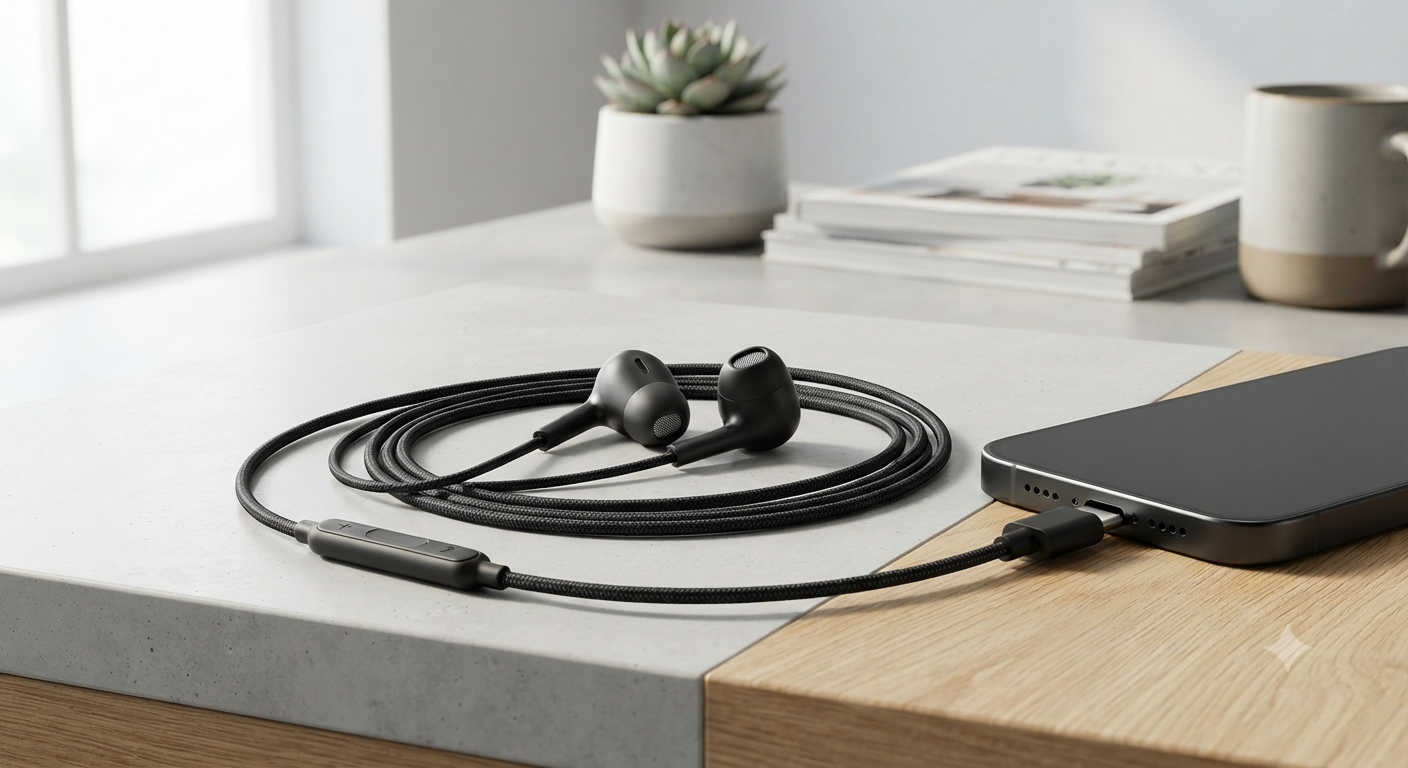 USB C Wired Headphones for iPhone 17 16 15 Pro Max Air