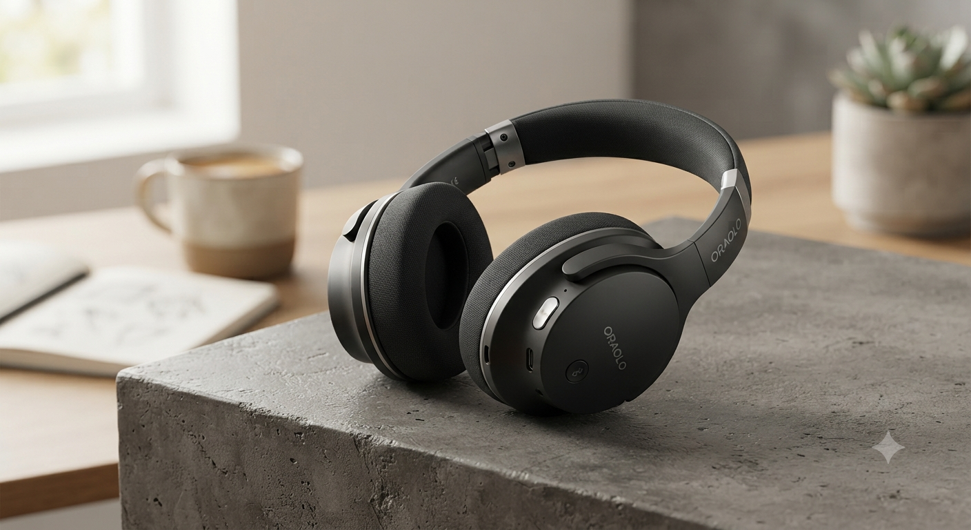 Oraolo Hybrid Active Noise Cancelling Headphones