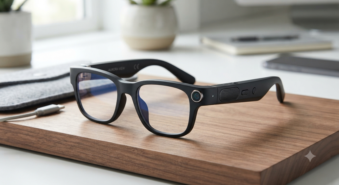 Smart Glasses with 4K HD Anti-Shake Camera & 3D Stereo Speakers