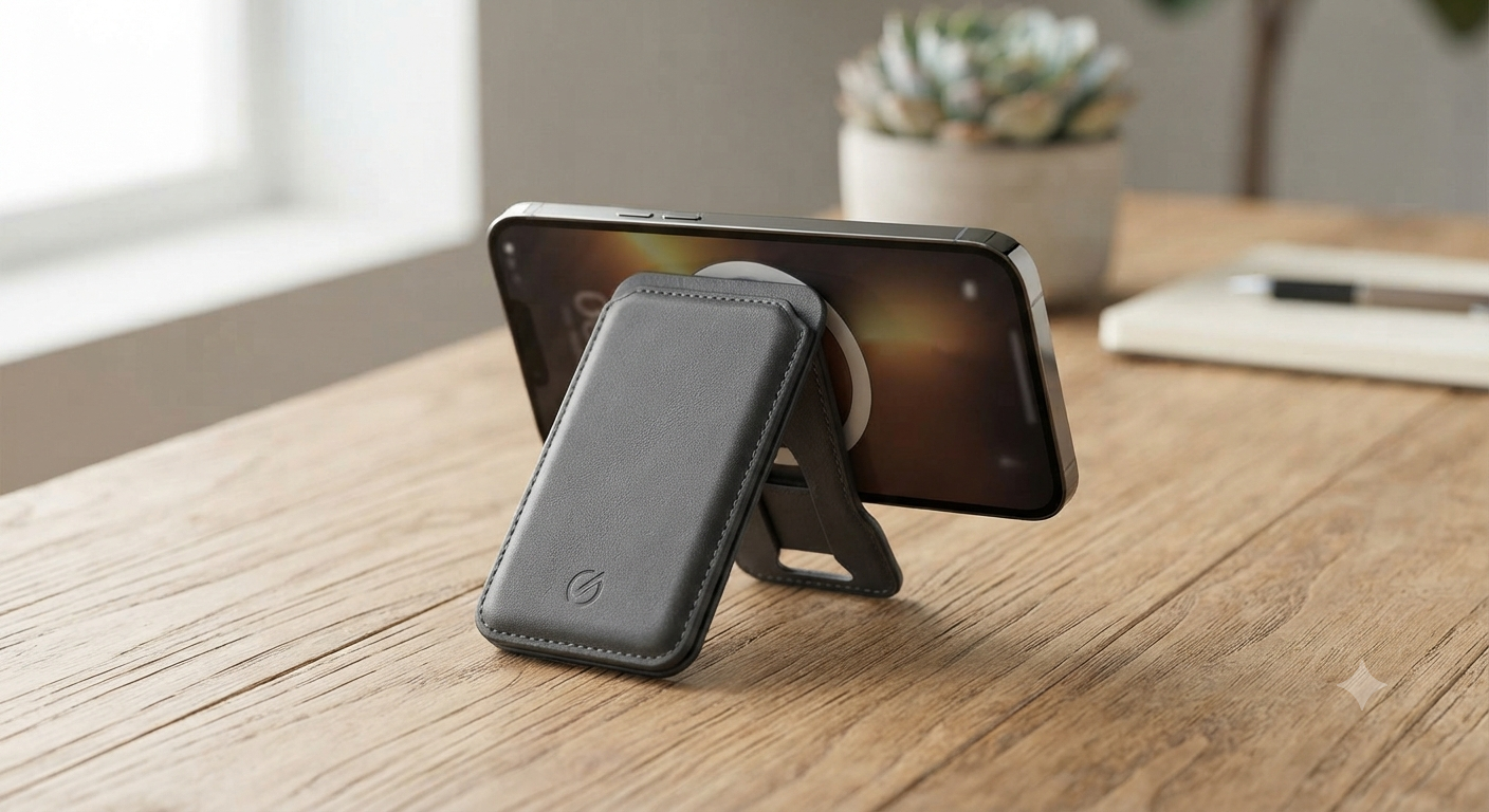 Magnetic Phone Wallet with Adjustable Stand