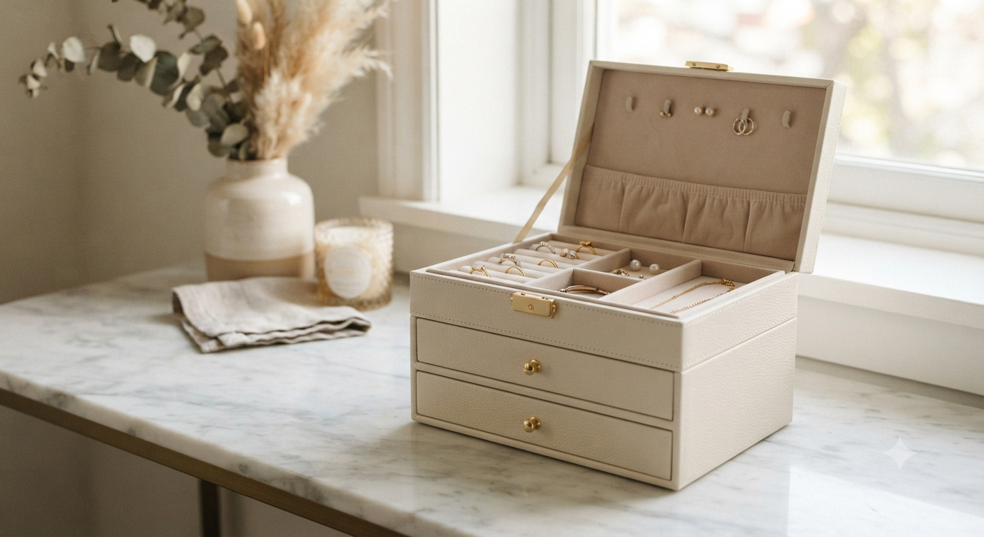 3 Layer Jewelry Box for Women