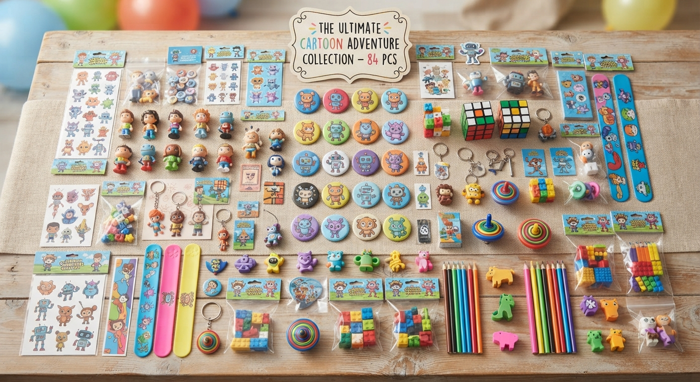 84Pcs Cartoon Animation Party Favors Set