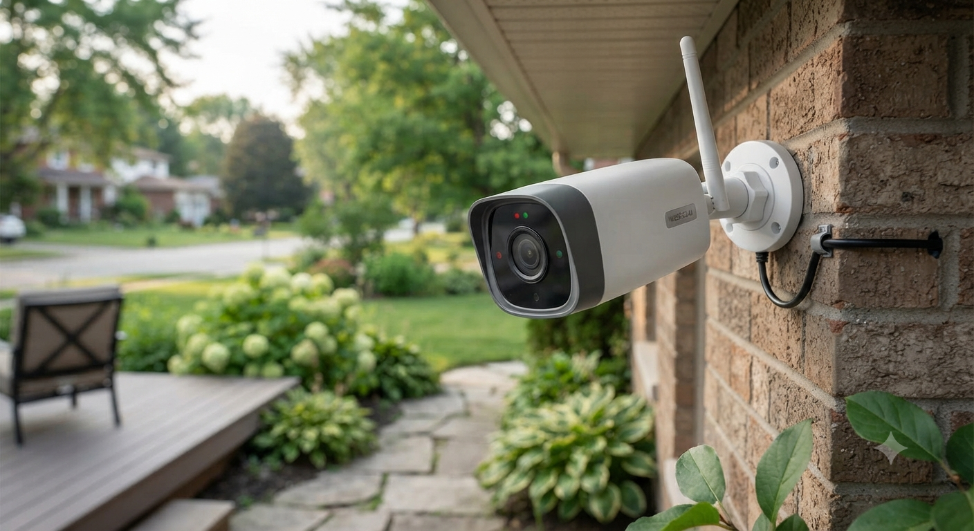 WESECUU 2.5K 4MP Wireless Outdoor WiFi Surveillance