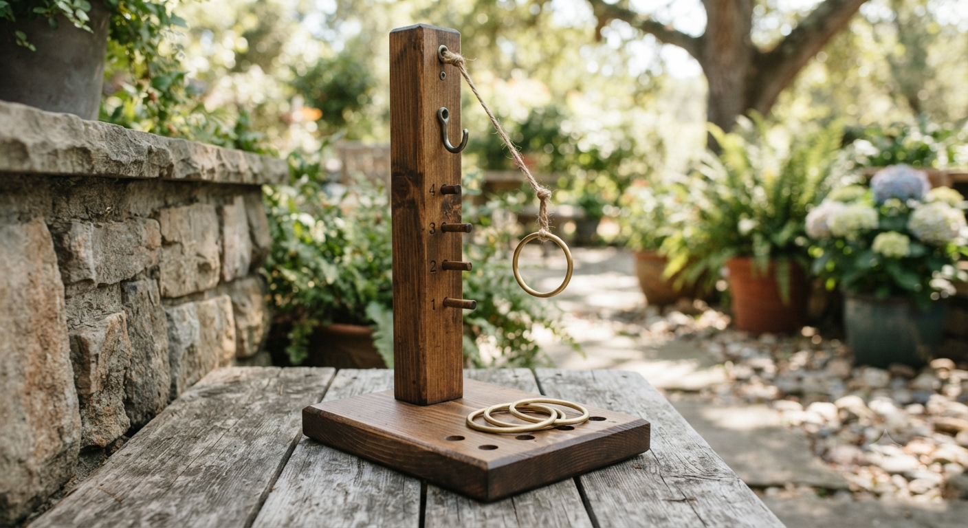 Ring toss Game, Large Base Hook and Ring Game