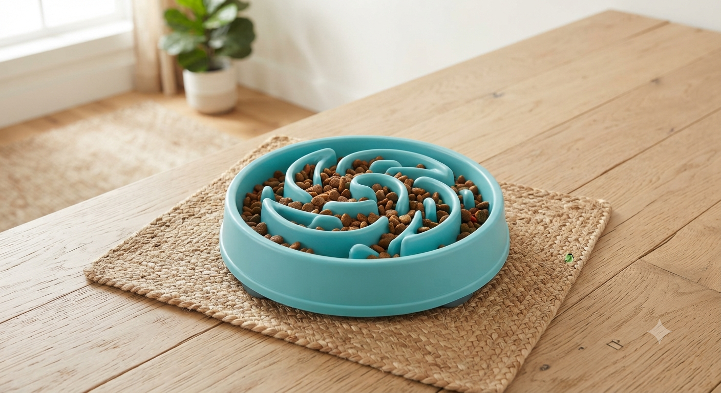 Interactive Slow Feeder Dog Bowl for Dogs & Cats