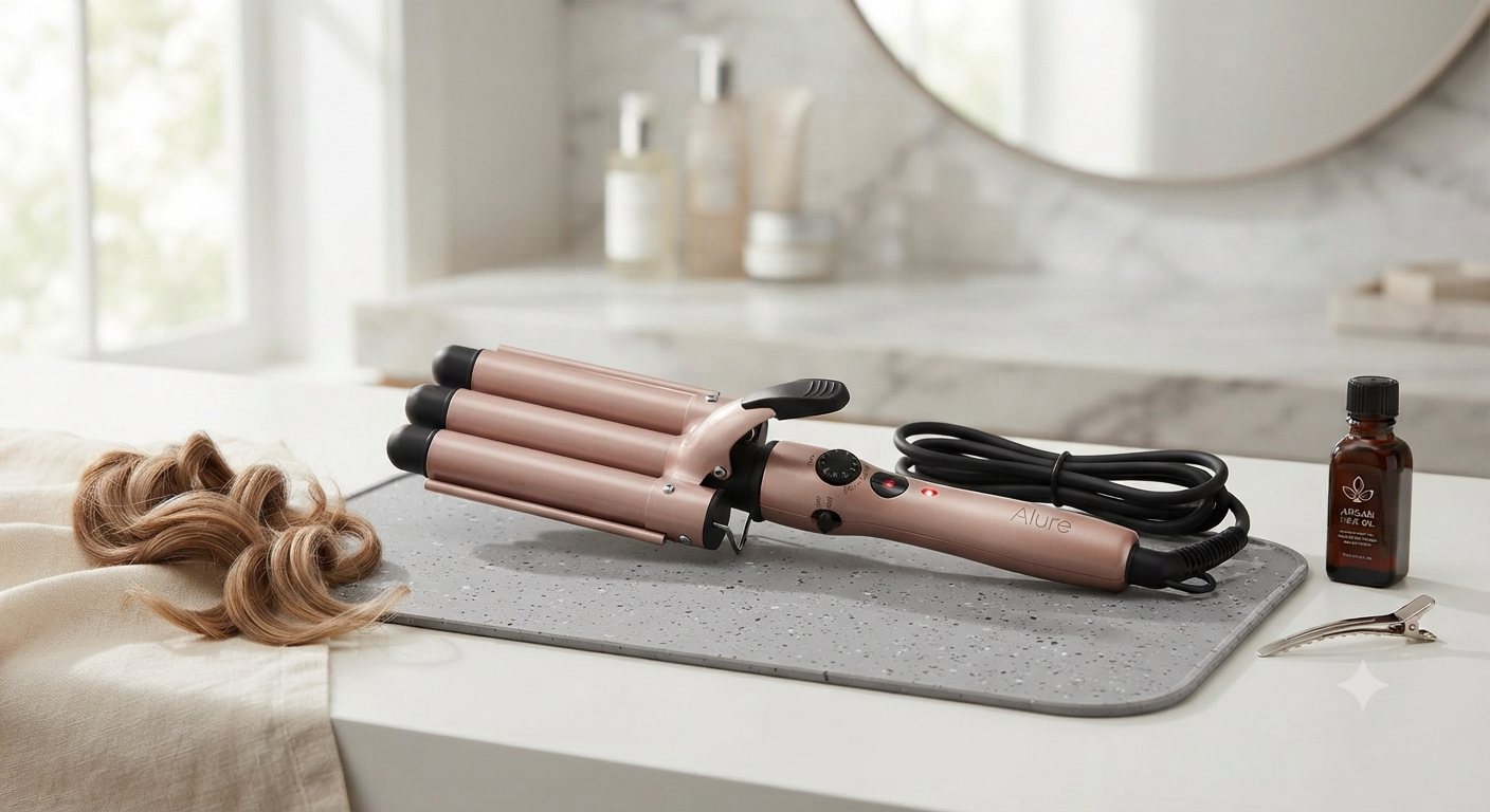 Alure Three Barrel Curling Iron Wand Hair
