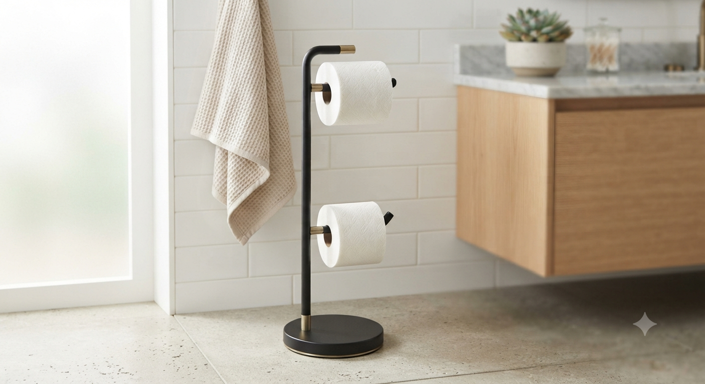 Toilet Paper Holder Stand with Dispenser