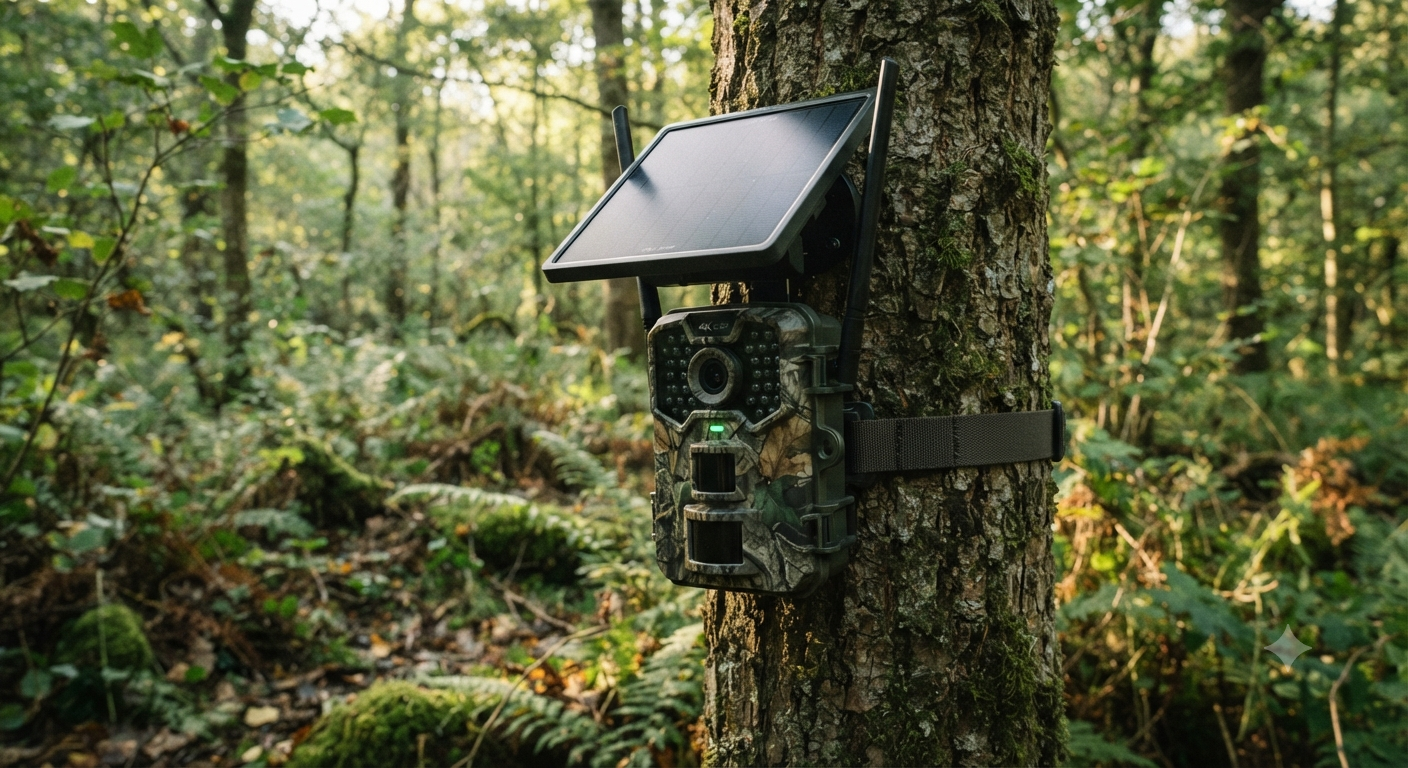 Trail Camera Solar Powered - 4K 60MP WiFi Game Camera