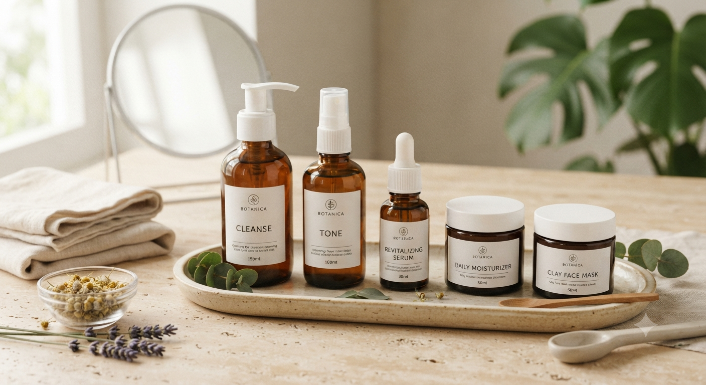 Skincare Routine Set - Facial Care Kit with Cleanser