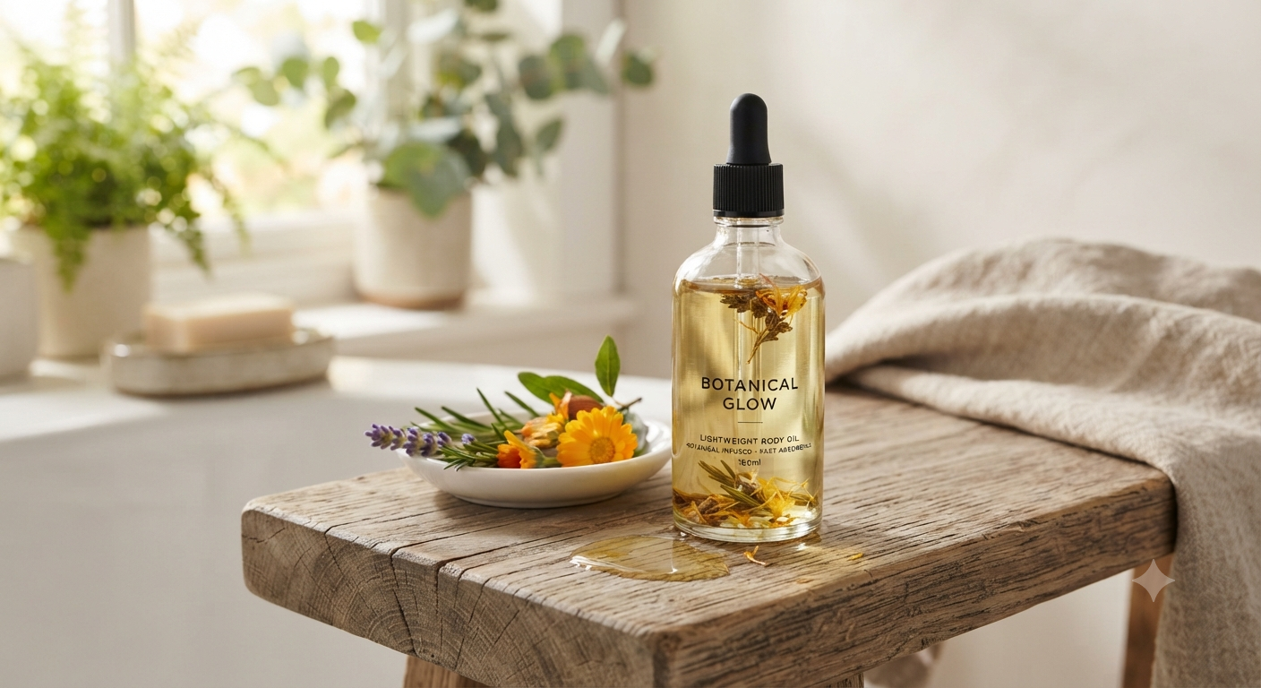 Oil, Botanical Body Lightweight Moisturizing Fast Absorbing Daily Skin Care for Arms