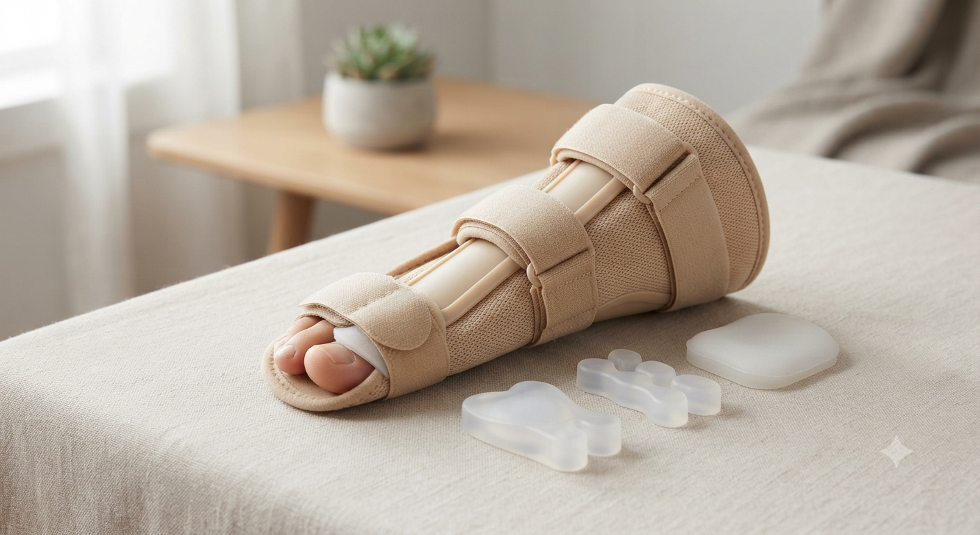 Big Toe Straightener with Splint & Pads for Hallux Valgus Pain Relief