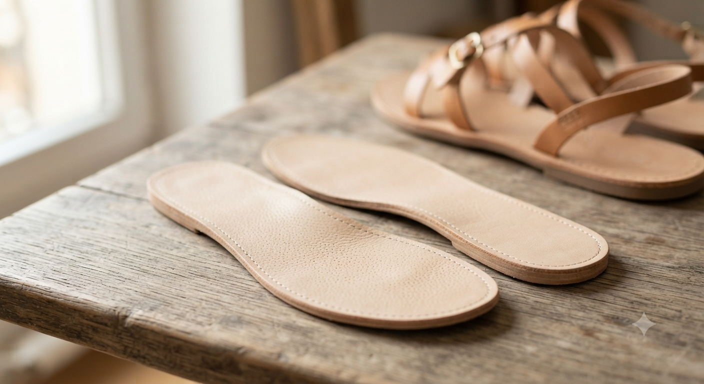 Thin Pigskin Sandal Insoles for Women