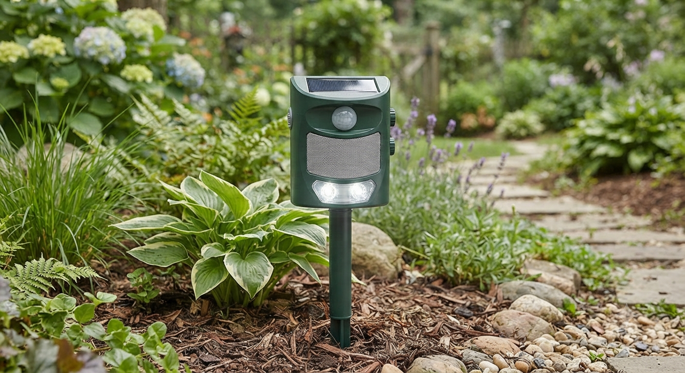 Ultrasonic Motion Activated Repeller with LED Strobe