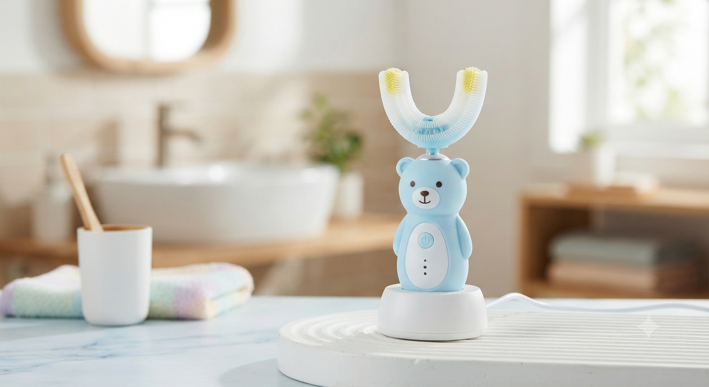 Ultrasonic Kid's U-Shaped Electric Toothbrush