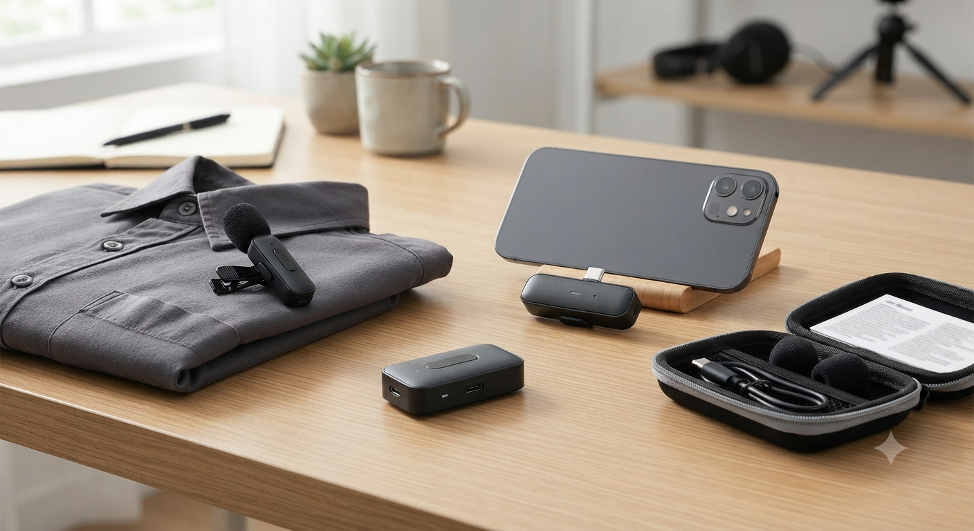 Professional Lavalier Lapel Microphone for iPhone Android Smartphone