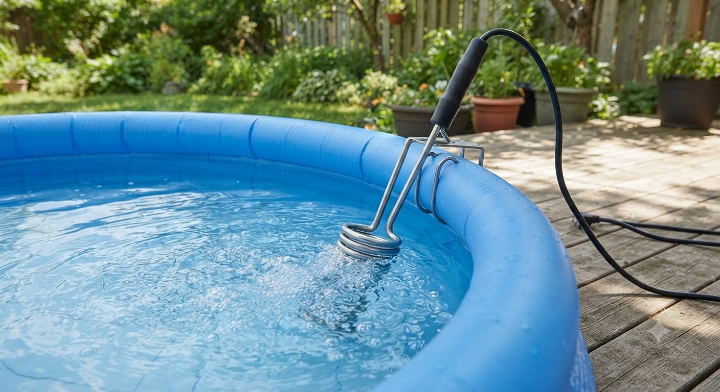 1800W 120V Portable Immersion Water Heater for Small Pool